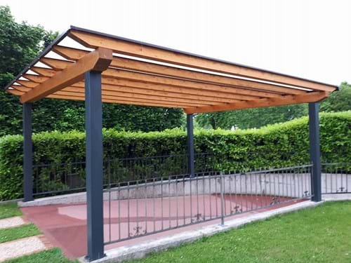 Gazebo per copertura ingresso garage