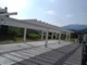 Gazebo in legno per esterni colorato bianco